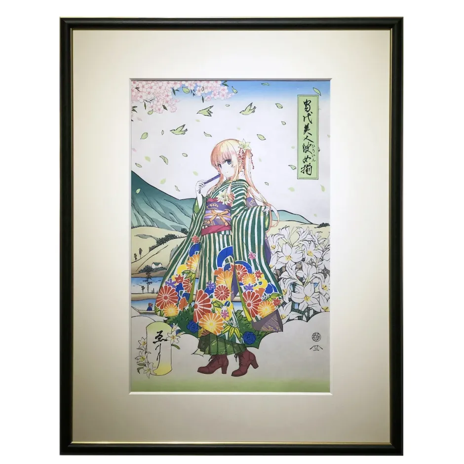 Fine Art>Saekano: How to Raise a Boring Girlfriend - The Most Beautiful Heroines: Eriri Spencer Sawamura Ukiyo-e Woodblock Print