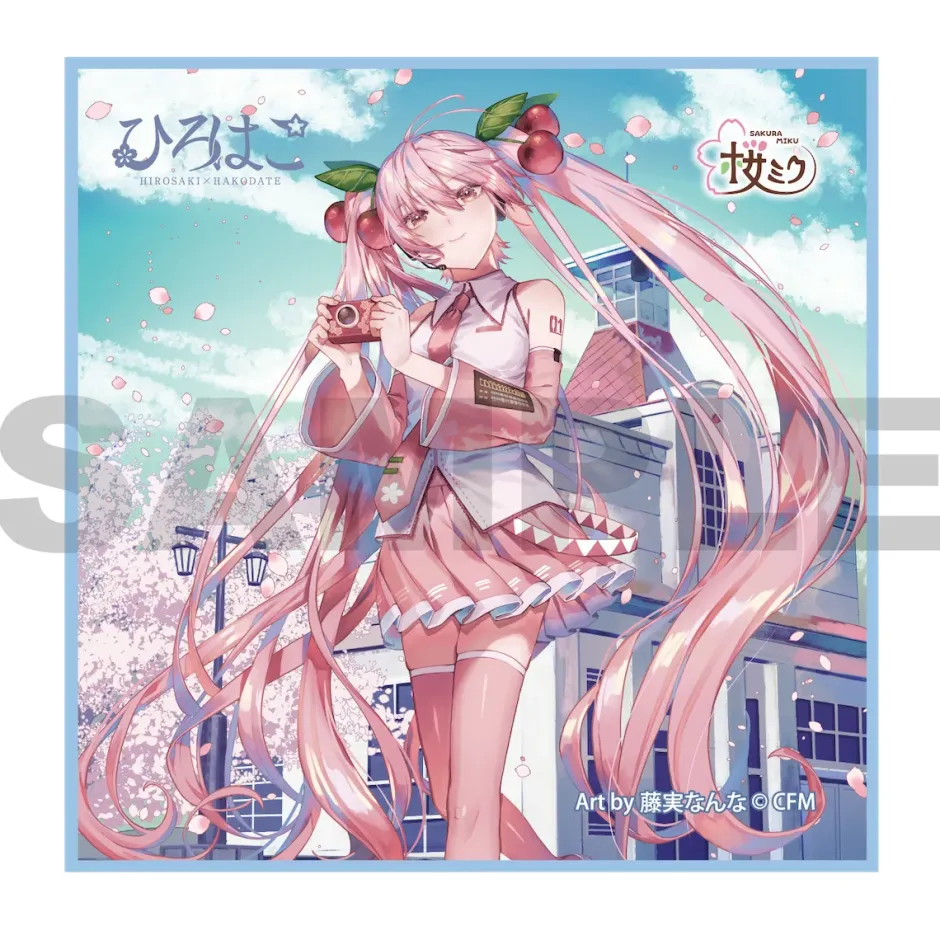 Towels>Sakura Miku x Hirohako Hirosaki Hand Towel