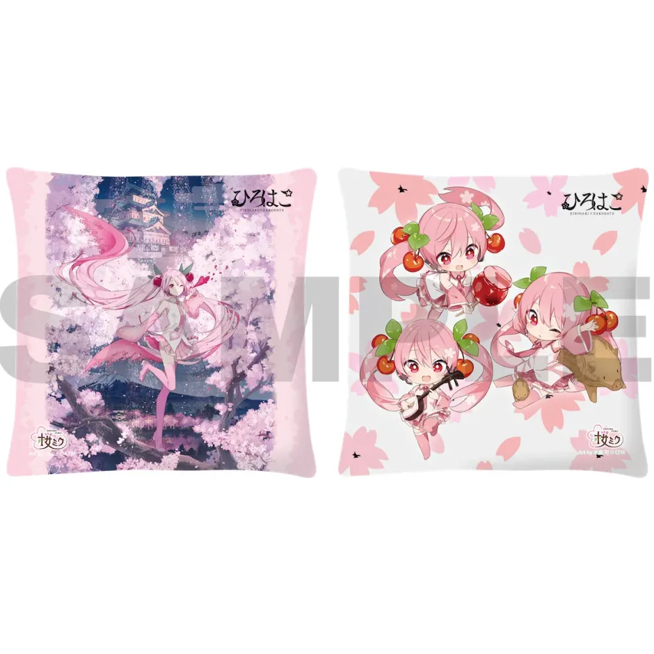 Cushions>Sakura Miku x Hirohako Hirosaki Square Cushion