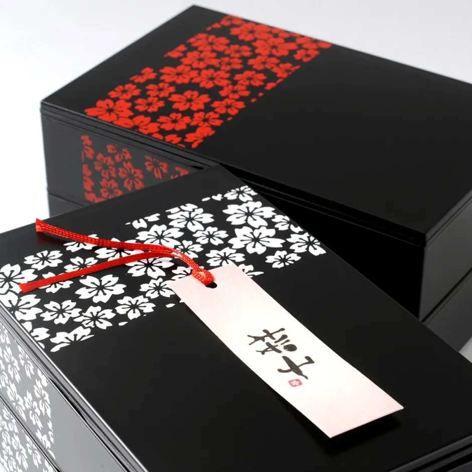 Bento Containers>Sakurako Square 2-Tier Bento Box