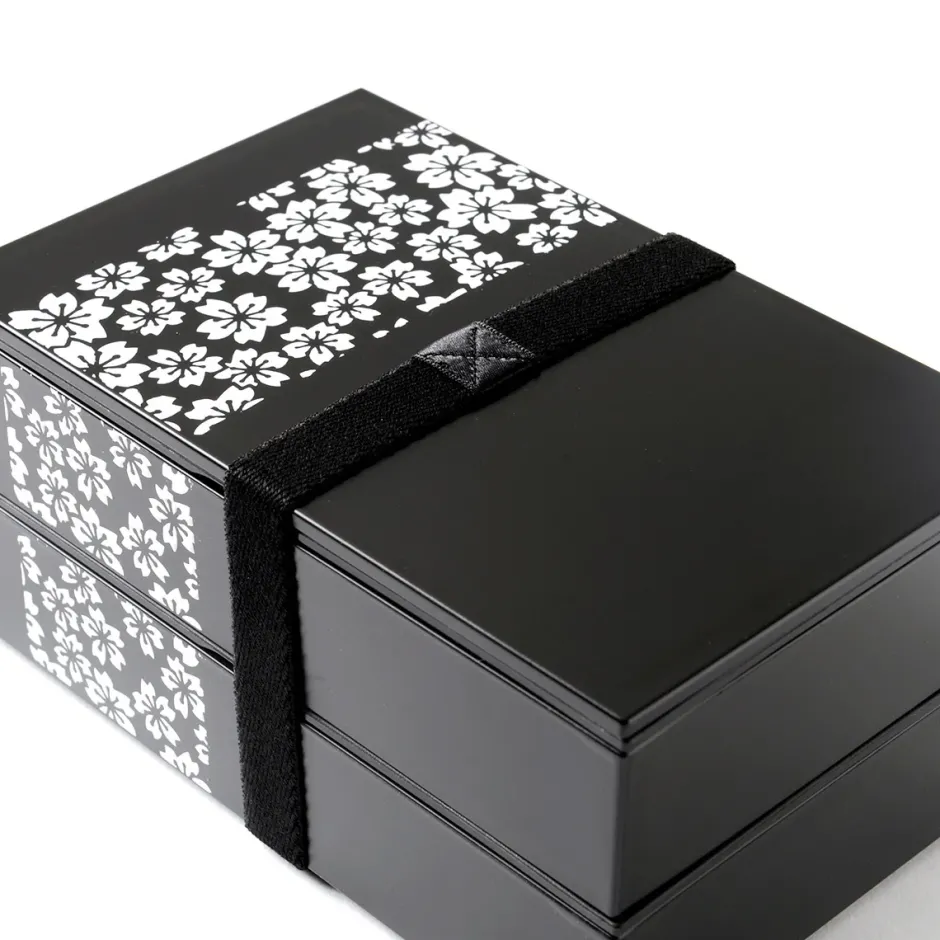 Bento Containers>Sakurako Square 2-Tier Bento Box