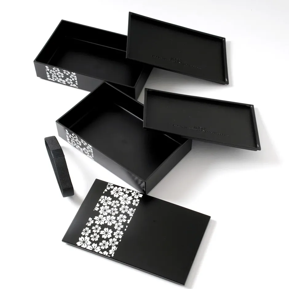 Bento Containers>Sakurako Square 2-Tier Bento Box