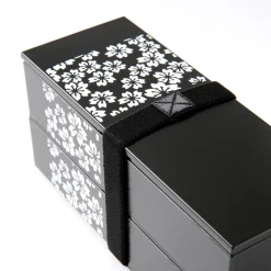 Sakurako Slim Square 2-Tier Bento Box New