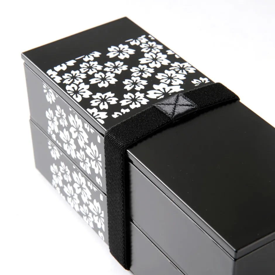 Sakurako Slim Square 2-Tier Bento Box New