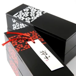Sakurako Slim Square 2-Tier Bento Box New