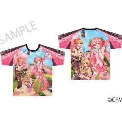 Sakura Miku x Hirohako Full Graphic T-shirt Hakodate 2025 Art by Sazanami Hot