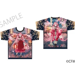 Sakura Miku x Hirohako Full Graphic T-shirt Hirohako 2025 Art by iXima Hot
