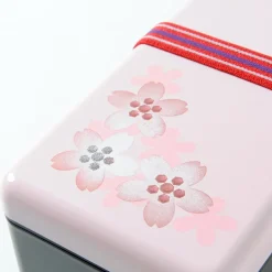 Sakura Pink Maki-e Printed Bento Box New