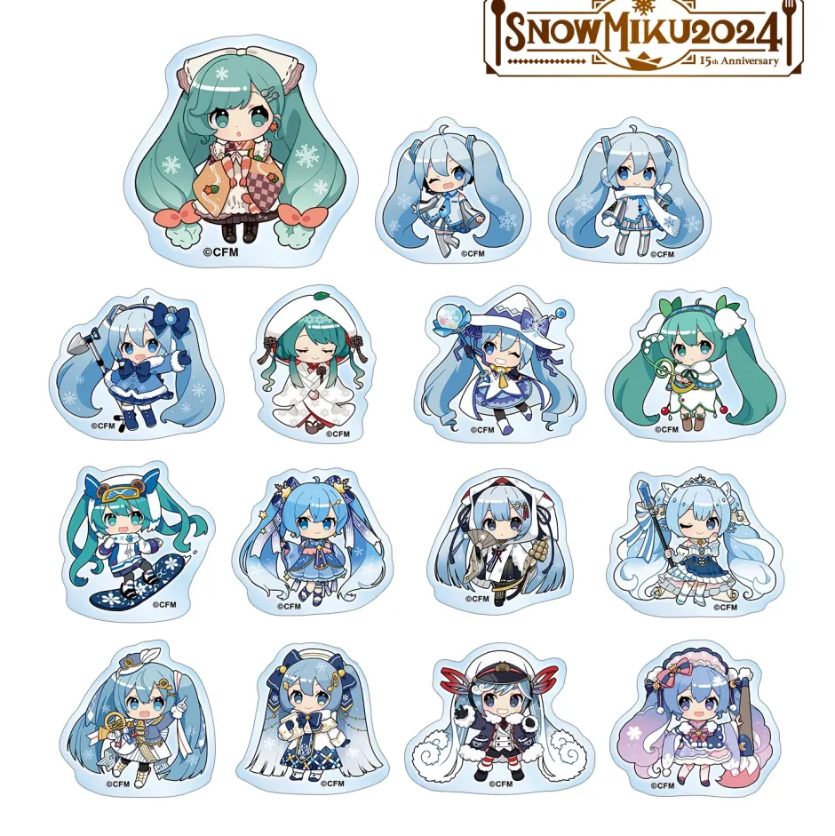 Stickers>Snow Miku 2024 Art by Binchou Maguro Trading Acrylic Sticker Box Set