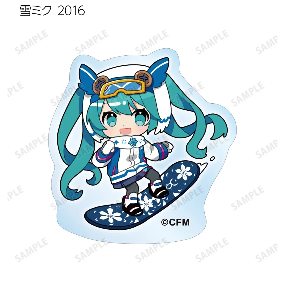 Stickers>Snow Miku 2024 Art by Binchou Maguro Trading Acrylic Sticker Box Set