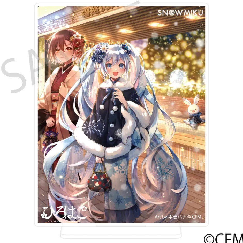 Acrylic Art Boards>Snow Miku x Hirohako Silver-backed Acrylic Plate Hakodate Art by Kimidori Hana