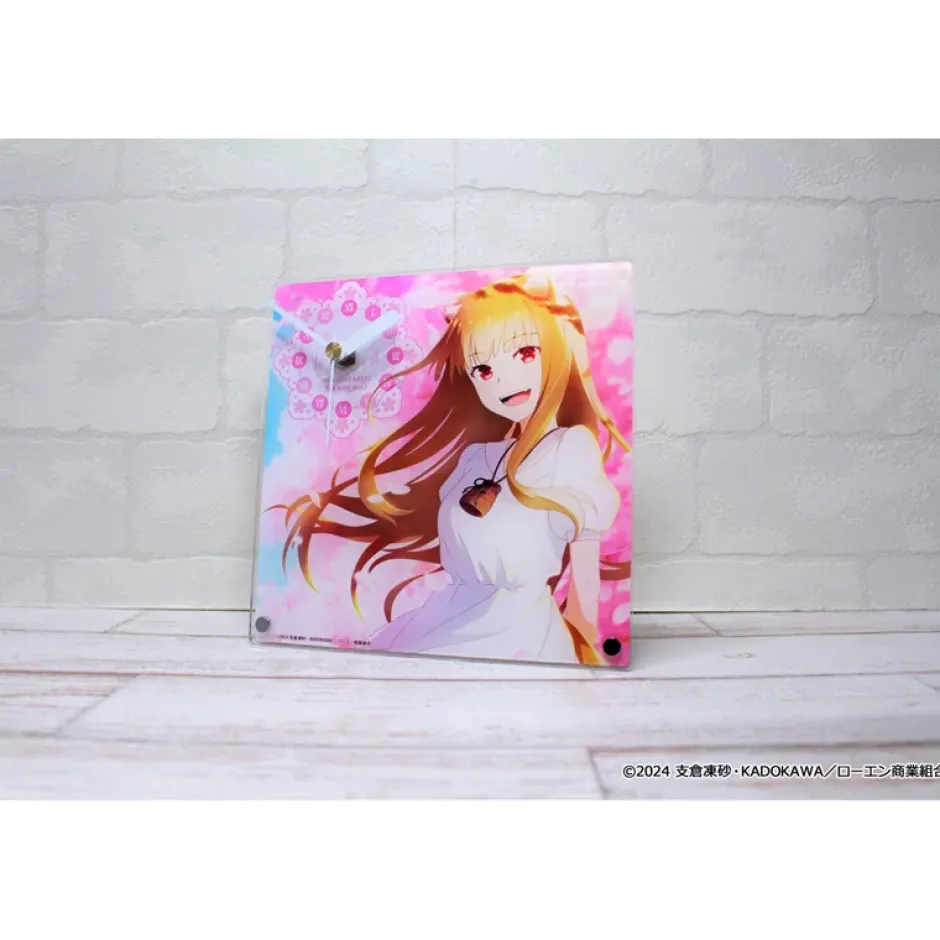 Home Goods>Spice and Wolf: Merchant Meets the Wise Wolf Acrylic Table Clock