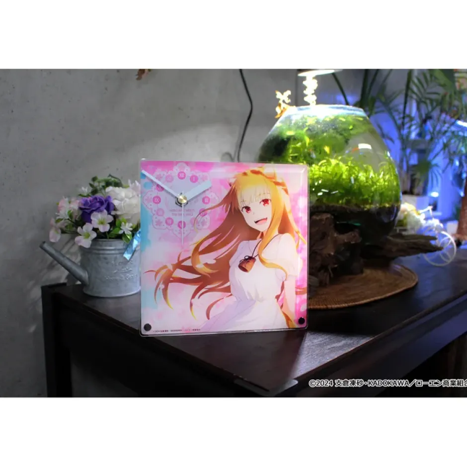 Home Goods>Spice and Wolf: Merchant Meets the Wise Wolf Acrylic Table Clock