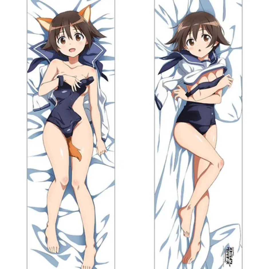 Strike Witches: Road to Berlin 501st Joint Fighter Wing 2-Way Tricot Dakimakura Pillow Cover Yoshika Miyafuji New