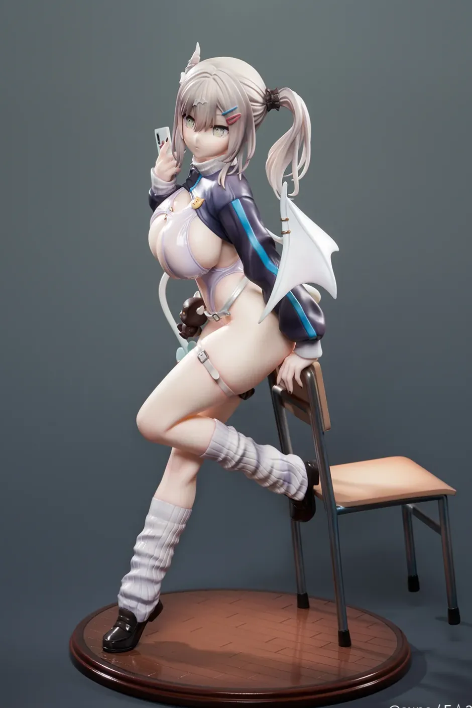 Bishoujo Figures|Scale Figures>sune Illustration Silent Gal Succubus Yuki Shinomiya 1/6 Scale Figure w/ Bonus: Clear Bookmarks & Printed Sign Shikishi