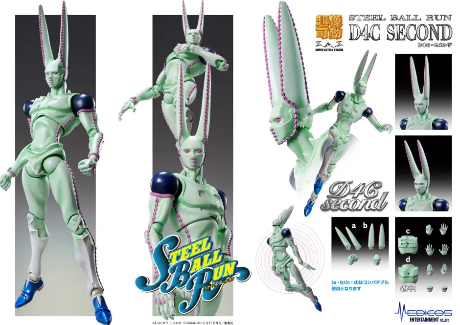 Super Action Statue Jojo's Bizarre Adventure Part 7 Steel Ball Run D4C Second Clearance