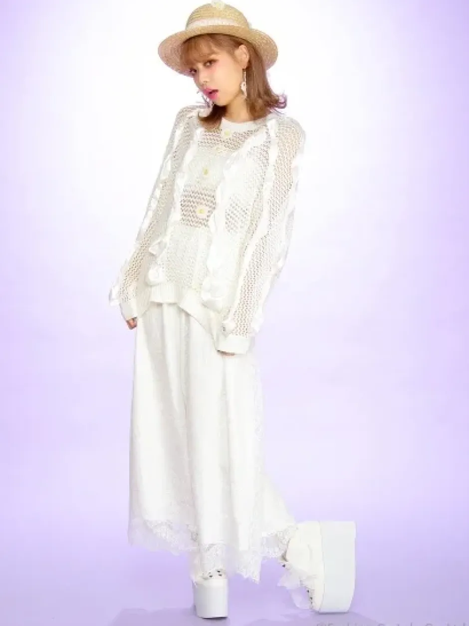 Swankiss Daisy Chain Lace Gaucho Pants Best