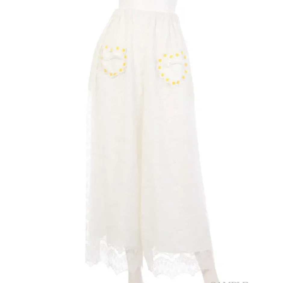 Swankiss Daisy Chain Lace Gaucho Pants Best