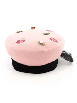 Swankiss Dot Ribbon Tulle Beret Sale