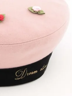 Swankiss Dot Ribbon Tulle Beret Sale