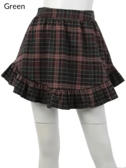 Bottoms>Swankiss MiMi Check Pattern Skirt