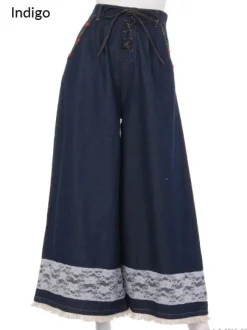 Swankiss Rose Denim Gaucho Pants Best