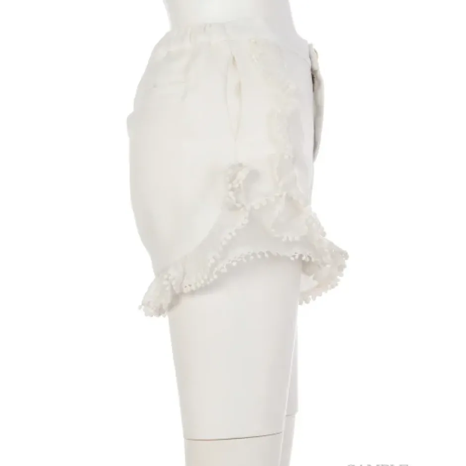 Swankiss Ruffled Organdy Shorts New