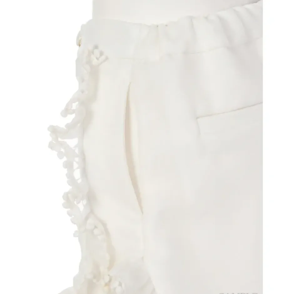 Swankiss Ruffled Organdy Shorts New