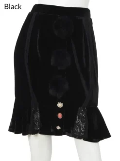Swankiss Velour Bonbon Tight Skirt Discount