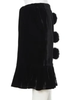 Swankiss Velour Bonbon Tight Skirt Discount