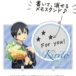 Sword Art Online Kirito Acrylic Memo Stand: Bouquet Ver. New