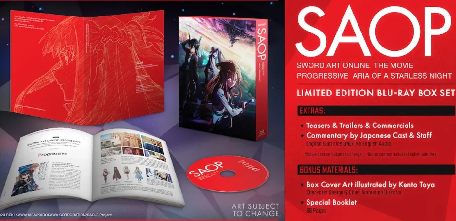 Sword Art Online Progressive: Aria of a Starless Night Limited Edition Blu-ray Outlet