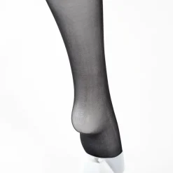 Takeuchi 18 Denier Black Sheer Tights - Knee Heart Motif (Black) Best