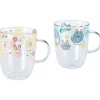 Mugs & Glasses>Tempo Comodo Watercolor Animal Double Wall Glass