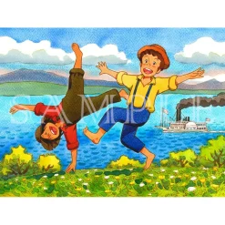 Fine Art>The Adventures of Tom Sawyer Chara Fine Graph Print
