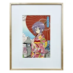 The Melancholy of Haruhi Suzumiya Ouka Kasamochi Bijin Yuki Nagato Ukiyo-e Woodblock Print Hot