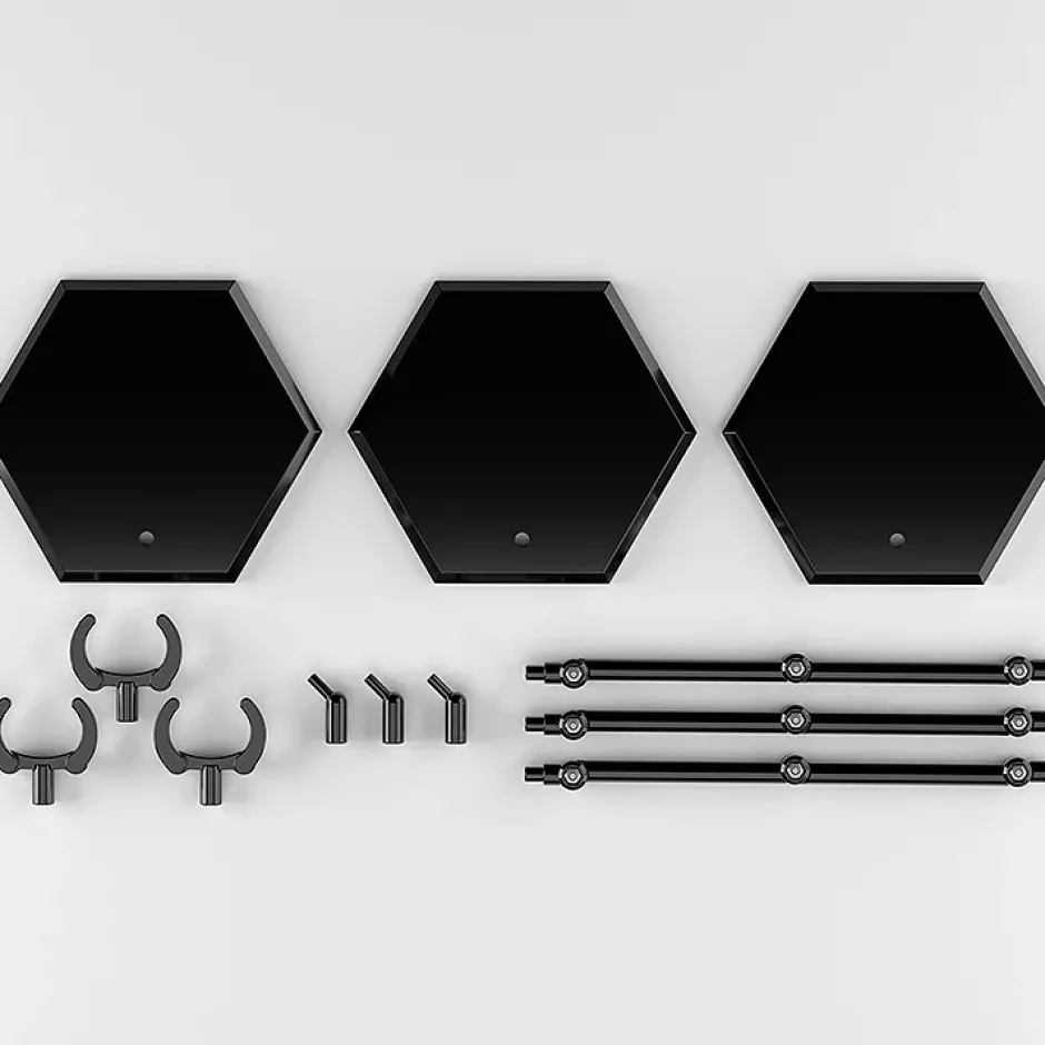 Plastic Models>The Simple Stand x3 Black Hex Type (for Figures & Models)