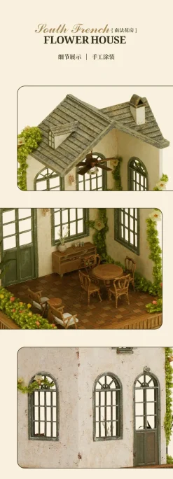The South French Flower House 1/64 Scale Doll House Outlet
