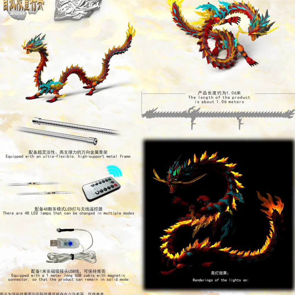 Plastic Models>The True Dragon Series ZL-0001 The Red Dragon King Plastic Model Kit