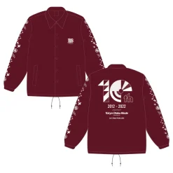 Tokyo Otaku Mode 10th Anniversary Coach Jacket Burgundy Sale