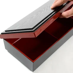 Traditional Black & Red Long Bento Box Best