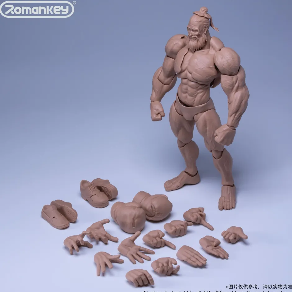 Action Figures>UMS003 Male Body Big Guy: Normal Skin 1/12 Scale Action Figure