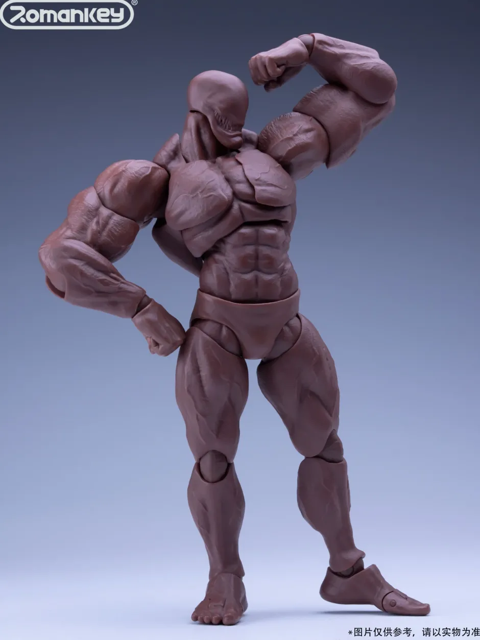 Action Figures>UMS003 Male Body Big Guy: Tan Skin 1/12 Scale Action Figure