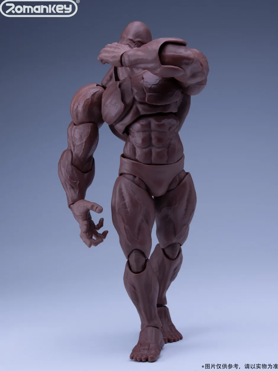 Action Figures>UMS003 Male Body Big Guy: Tan Skin 1/12 Scale Action Figure