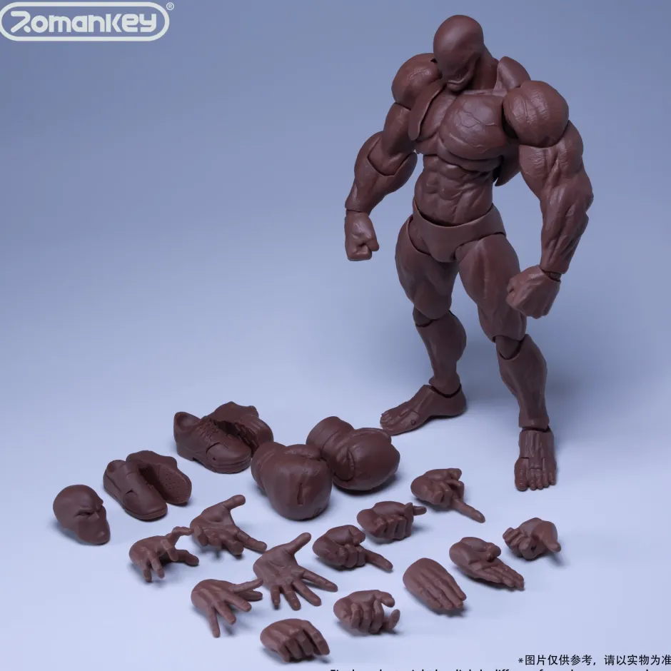 Action Figures>UMS003 Male Body Big Guy: Tan Skin 1/12 Scale Action Figure