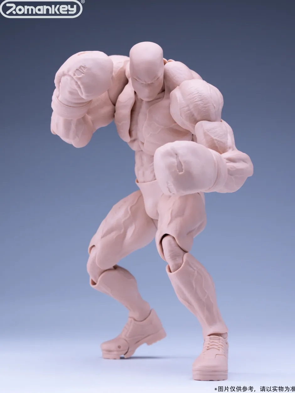 Action Figures>UMS003 Male Body Big Guy: White Skin 1/12 Scale Action Figure