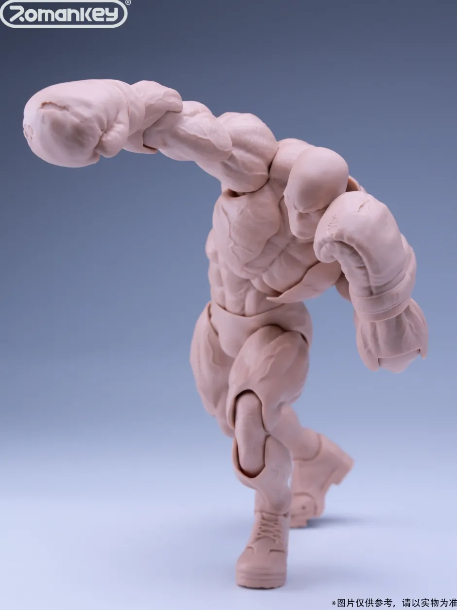 Action Figures>UMS003 Male Body Big Guy: White Skin 1/12 Scale Action Figure