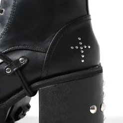YOSUKE 2015SS Studded Cross Laced Boots Best