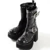 YOSUKE USA Mid-Calf Chunky Boots Outlet