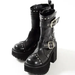 YOSUKE USA Mid-Calf Chunky Boots Outlet